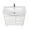 Тумба под раковину Aquaton Рико 80 белый, ясень фабрик