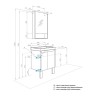 Тумба под раковину Aquaton Сканди Doors 55 белый глянец, белый матовый